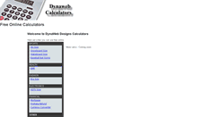 Desktop Screenshot of calculators.dynawebdesigns.com